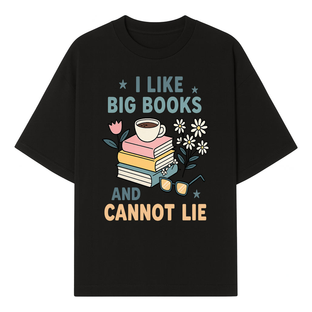 Big Books and Coffee Graphic Tee - Perfect Gift for Book Lovers & Readers, Cute Floral Design, Literary Humor Shirt - T-shirt 1758341659709.jpg