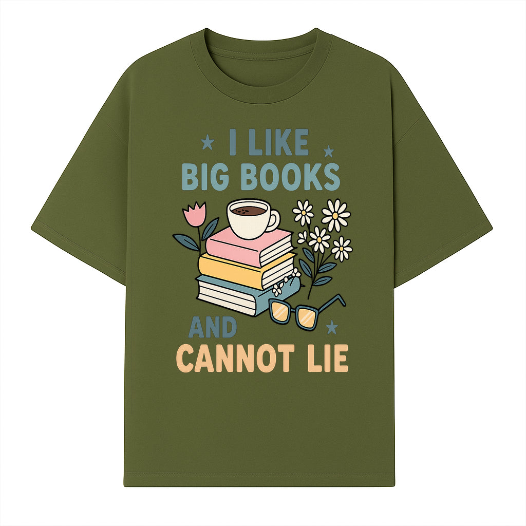 Big Books and Coffee Graphic Tee - Perfect Gift for Book Lovers & Readers, Cute Floral Design, Literary Humor Shirt - T-shirt 1758341660007.jpg