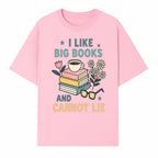 Big Books and Coffee Graphic Tee - Perfect Gift for Book Lovers & Readers, Cute Floral Design, Literary Humor Shirt - T-shirt 1758341660419.jpg