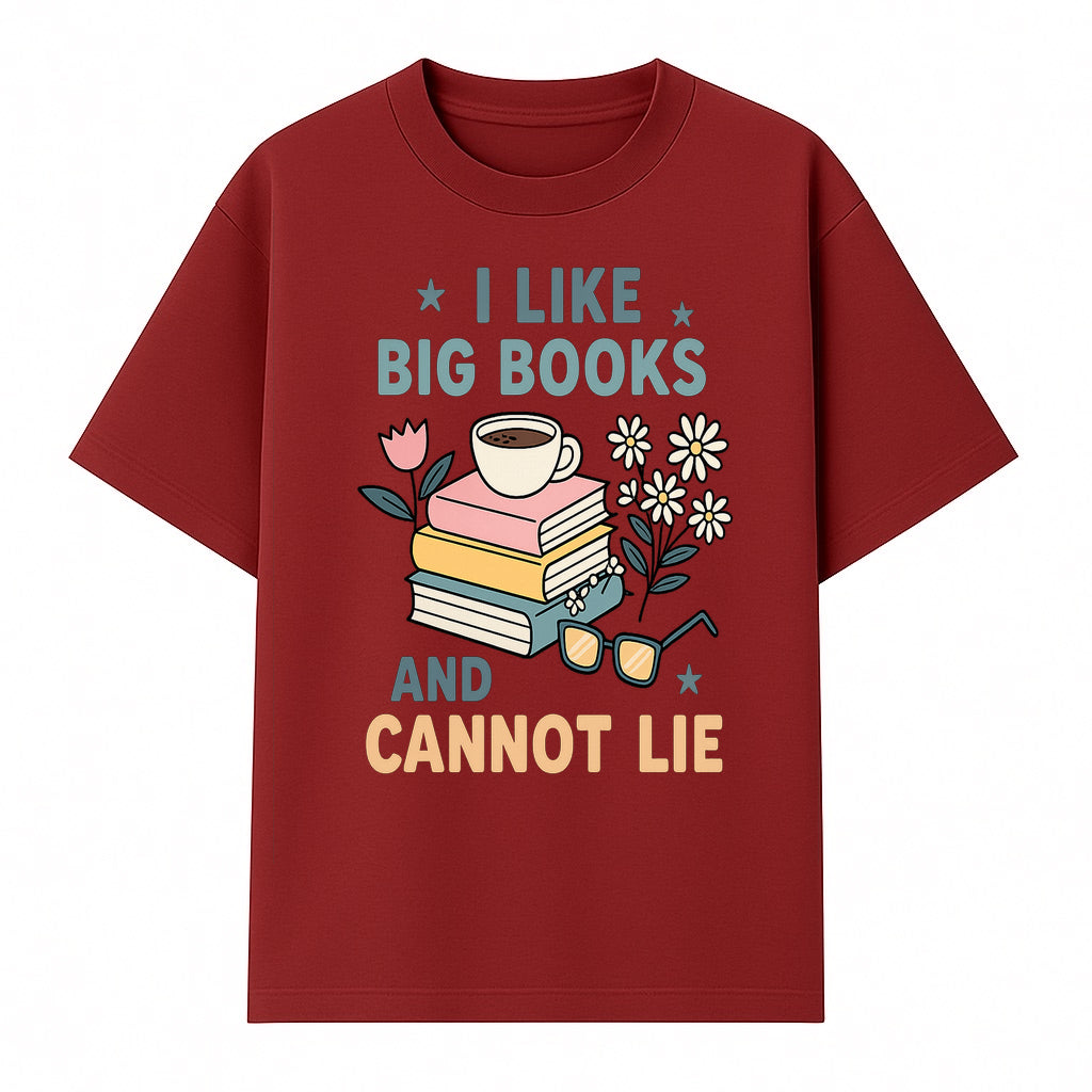 Big Books and Coffee Graphic Tee - Perfect Gift for Book Lovers & Readers, Cute Floral Design, Literary Humor Shirt - T-shirt 1758341660583.jpg
