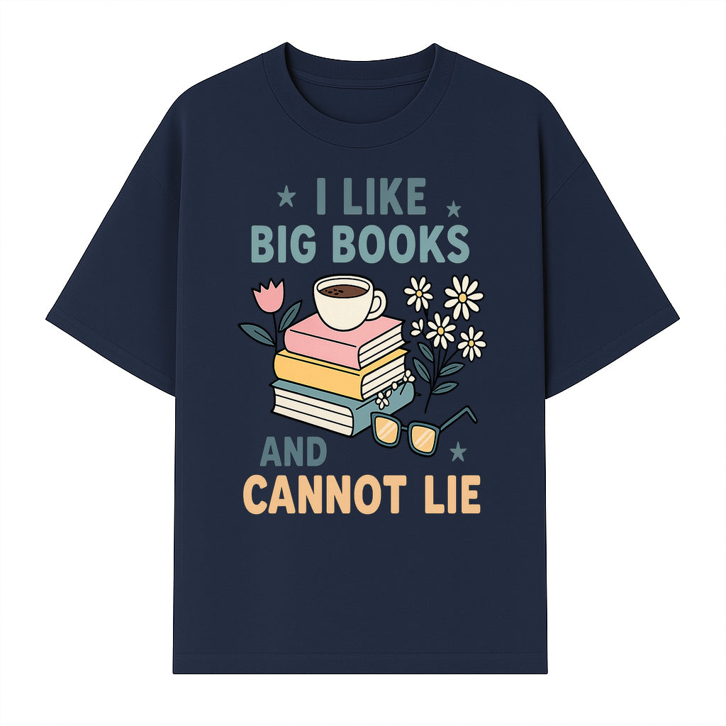 Big Books and Coffee Graphic Tee - Perfect Gift for Book Lovers & Readers, Cute Floral Design, Literary Humor Shirt - T-shirt 1758341660721.jpg