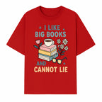 Big Books and Coffee Graphic Tee - Perfect Gift for Book Lovers & Readers, Cute Floral Design, Literary Humor Shirt - T-shirt 1758341660875.jpg