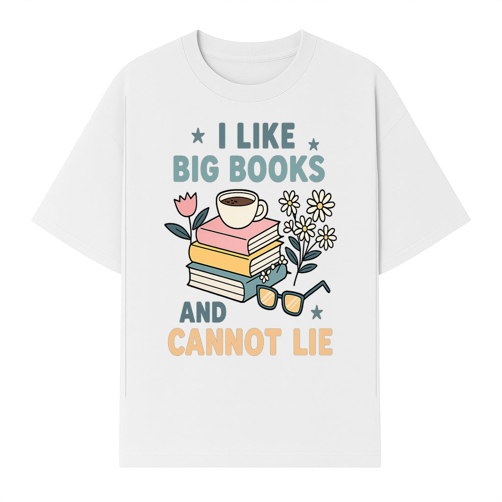 Big Books and Coffee Graphic Tee - Perfect Gift for Book Lovers & Readers, Cute Floral Design, Literary Humor Shirt - T-shirt 1758341661178.jpg