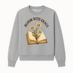 Bloom with Grace Floral Book Art Print - Inspirational Decor for Home, Office, and Gift Giving - Sweatshirt 1758341662052.jpg
