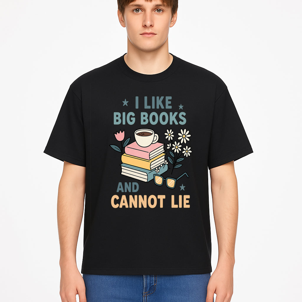 Big Books and Coffee Graphic Tee - Perfect Gift for Book Lovers & Readers, Cute Floral Design, Literary Humor Shirt - T-shirt 1758341662302.jpg