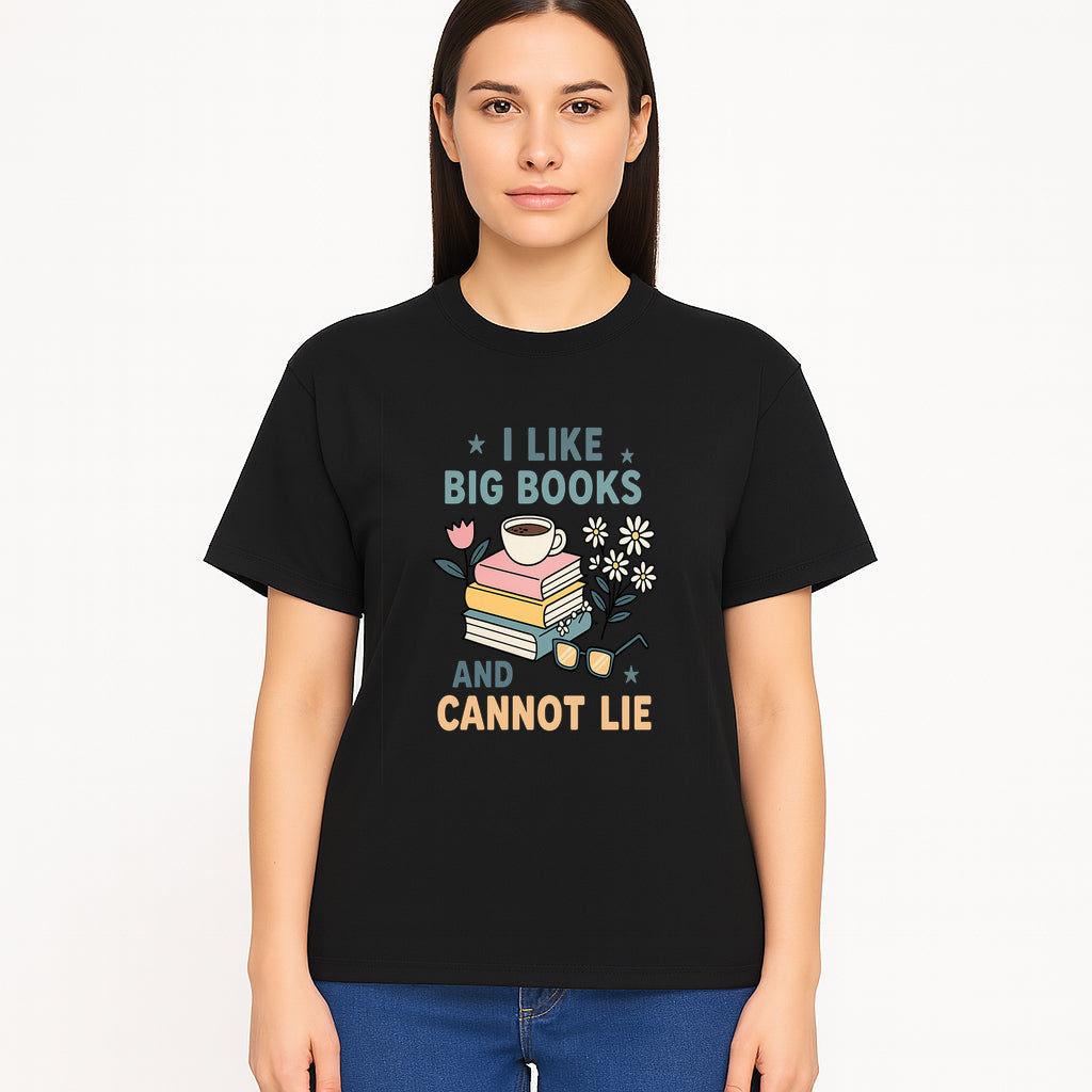 Big Books and Coffee Graphic Tee - Perfect Gift for Book Lovers & Readers, Cute Floral Design, Literary Humor Shirt - T-shirt 1758341662457.jpg