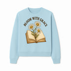Bloom with Grace Floral Book Art Print - Inspirational Decor for Home, Office, and Gift Giving - Sweatshirt 1758341662823.jpg