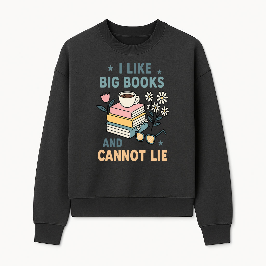 Big Books and Coffee Graphic Tee - Perfect Gift for Book Lovers & Readers, Cute Floral Design, Literary Humor Shirt - Sweatshirt 1758341662915.jpg