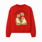 Bloom with Grace Floral Book Art Print - Inspirational Decor for Home, Office, and Gift Giving - Sweatshirt 1758341663384.jpg