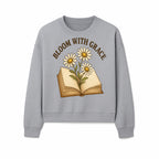 Bloom with Grace Floral Book Art Print - Inspirational Decor for Home, Office, and Gift Giving - Sweatshirt 1758341663502.jpg