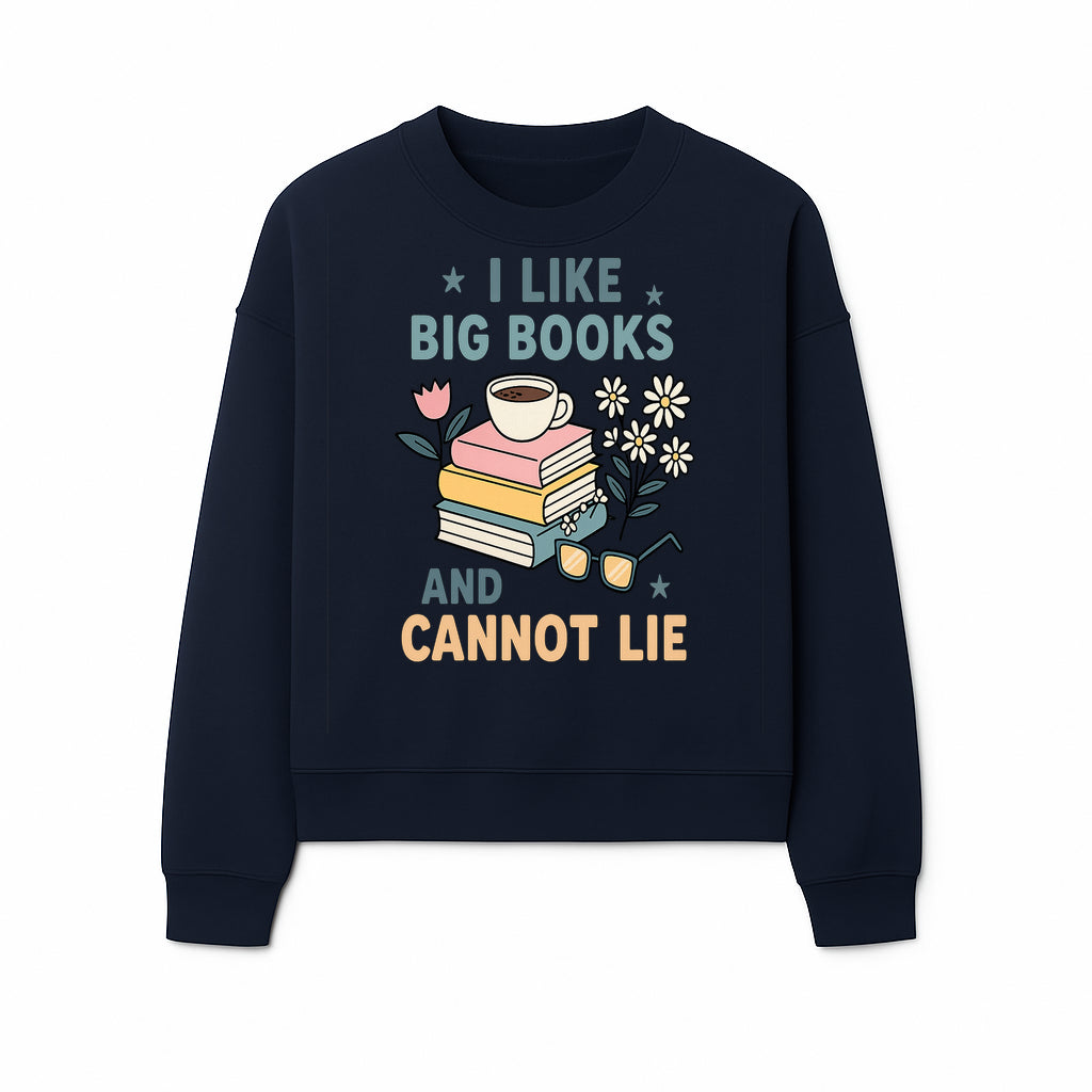 Big Books and Coffee Graphic Tee - Perfect Gift for Book Lovers & Readers, Cute Floral Design, Literary Humor Shirt - Sweatshirt 1758341663811.jpg