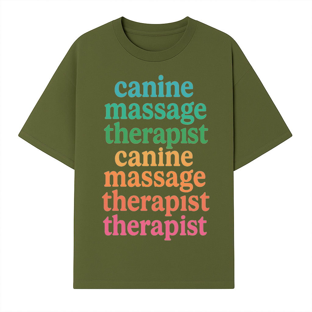 Canine Massage Therapist T-Shirt - Pet Wellness, Dog Massage, Animal Therapy Apparel, Gift for Dog Owners, Veterinarians - T-shirt 1758350837377.jpg