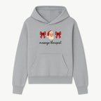 Christmas Massage Therapist Gift | Santa Illustration with Bows | Relaxation Spa Decor | Holiday Therapy Humor - Hoodie 1758350853284.jpg