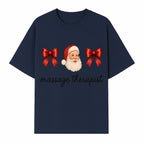 Christmas Massage Therapist Gift | Santa Illustration with Bows | Relaxation Spa Decor | Holiday Therapy Humor - T-shirt 1758350855861.jpg