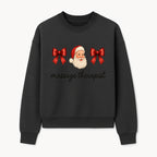 Christmas Massage Therapist Gift | Santa Illustration with Bows | Relaxation Spa Decor | Holiday Therapy Humor - Sweatshirt 1758350857925.jpg