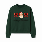 Christmas Massage Therapist Gift | Santa Illustration with Bows | Relaxation Spa Decor | Holiday Therapy Humor - Sweatshirt 1758350858051.jpg