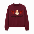 Christmas Massage Therapist Gift | Santa Illustration with Bows | Relaxation Spa Decor | Holiday Therapy Humor - Sweatshirt 1758350858573.jpg