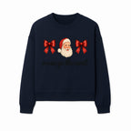 Christmas Massage Therapist Gift | Santa Illustration with Bows | Relaxation Spa Decor | Holiday Therapy Humor - Sweatshirt 1758350858736.jpg