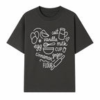 Baking Ingredients Wall Art | Kitchen Decor Print with Eggs, Flour, Sugar, Milk, Ginger, Vanilla, Perfect for Home Bakers and Chefs - T-shirt 1758386155970.jpg
