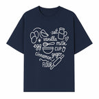 Baking Ingredients Wall Art | Kitchen Decor Print with Eggs, Flour, Sugar, Milk, Ginger, Vanilla, Perfect for Home Bakers and Chefs - T-shirt 1758386156824.jpg