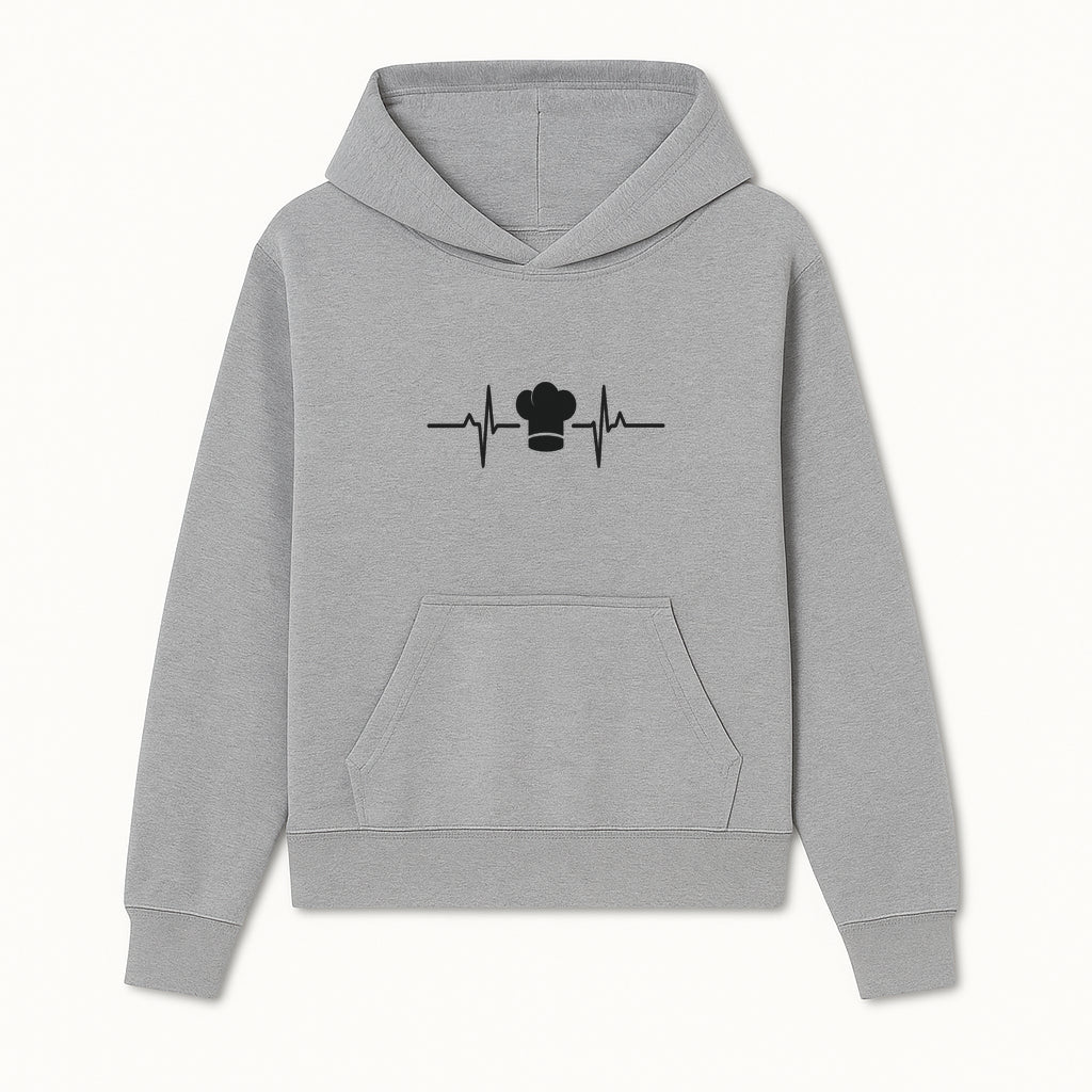 Chef Heartbeat Design Wall Art | Kitchen Decor | Culinary Gift for Chefs | Home Cooking Decor | Black and White Artwork - Hoodie 1758386156859.jpg