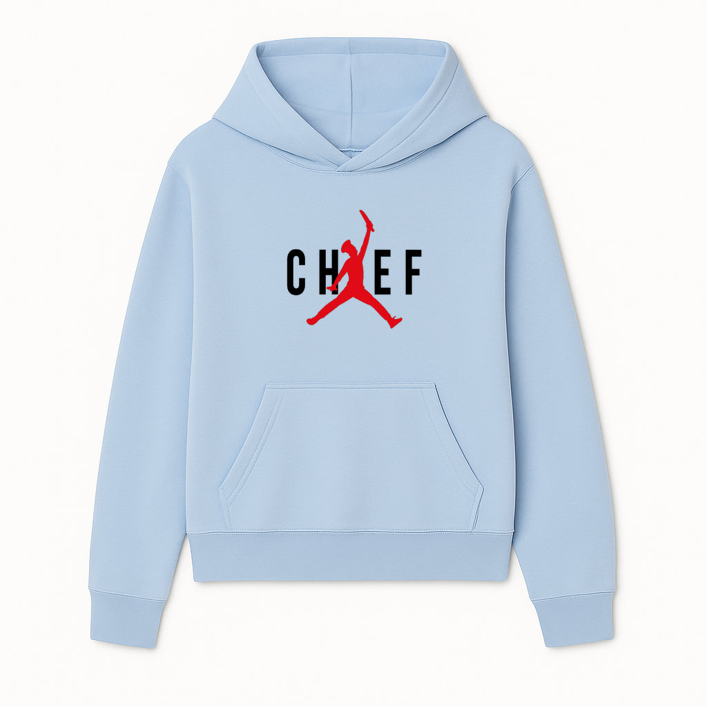 Chef Jordan Style Graphic Tee | Red Silhouette Chef Design | Urban Cooking Fashion | Unique Chef Apparel for Foodies - Hoodie 1758386157298.jpg