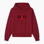 Chef Jordan Style Graphic Tee | Red Silhouette Chef Design | Urban Cooking Fashion | Unique Chef Apparel for Foodies - Hoodie 1758386157562.jpg