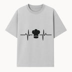 Chef Heartbeat Design Wall Art | Kitchen Decor | Culinary Gift for Chefs | Home Cooking Decor | Black and White Artwork - T-shirt 1758386159233.jpg
