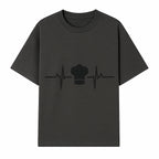 Chef Heartbeat Design Wall Art | Kitchen Decor | Culinary Gift for Chefs | Home Cooking Decor | Black and White Artwork - T-shirt 1758386159588.jpg