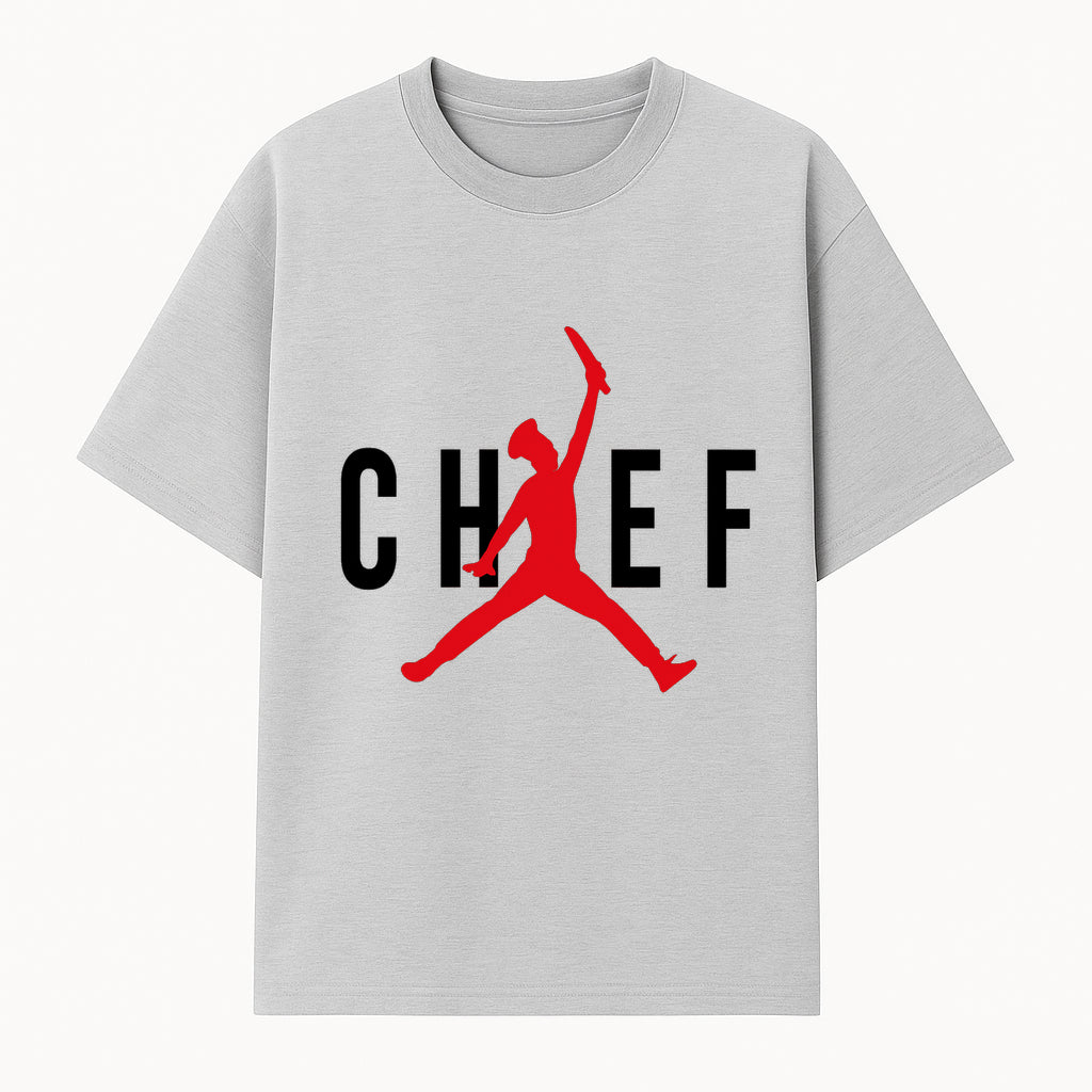 Chef Jordan Style Graphic Tee | Red Silhouette Chef Design | Urban Cooking Fashion | Unique Chef Apparel for Foodies - T-shirt 1758386159622.jpg
