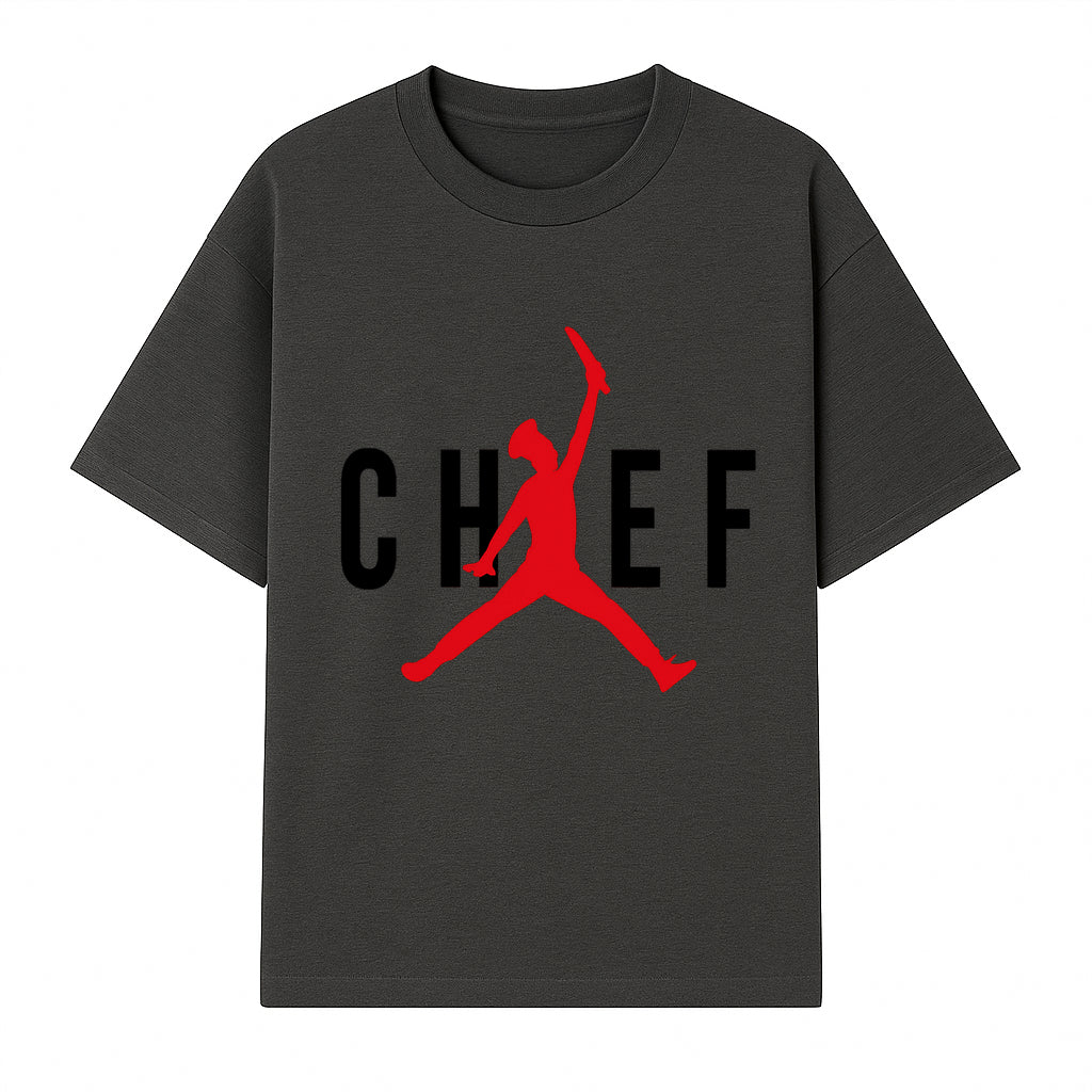 Chef Jordan Style Graphic Tee | Red Silhouette Chef Design | Urban Cooking Fashion | Unique Chef Apparel for Foodies - T-shirt 1758386159891.jpg