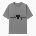 Chef Heartbeat Design Wall Art | Kitchen Decor | Culinary Gift for Chefs | Home Cooking Decor | Black and White Artwork - T-shirt 1758386159910.jpg