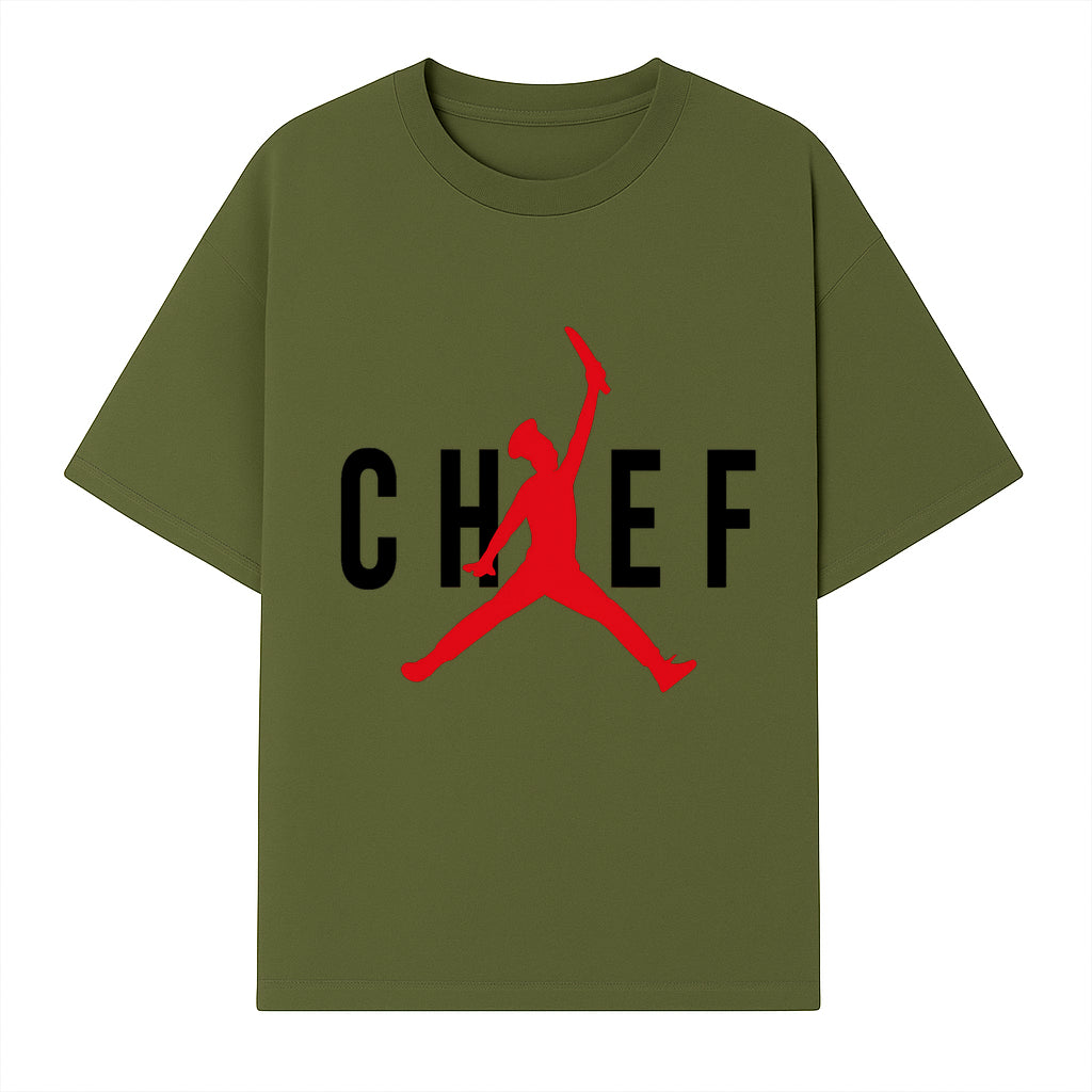 Chef Jordan Style Graphic Tee | Red Silhouette Chef Design | Urban Cooking Fashion | Unique Chef Apparel for Foodies - T-shirt 1758386160048.jpg