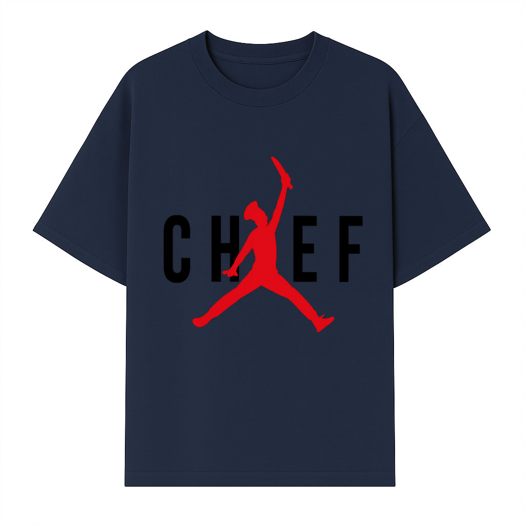 Chef Jordan Style Graphic Tee | Red Silhouette Chef Design | Urban Cooking Fashion | Unique Chef Apparel for Foodies - T-shirt 1758386160736.jpg