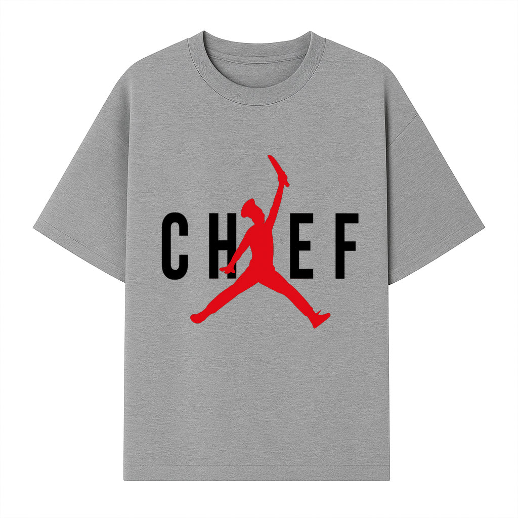 Chef Jordan Style Graphic Tee | Red Silhouette Chef Design | Urban Cooking Fashion | Unique Chef Apparel for Foodies - T-shirt 1758386161017.jpg