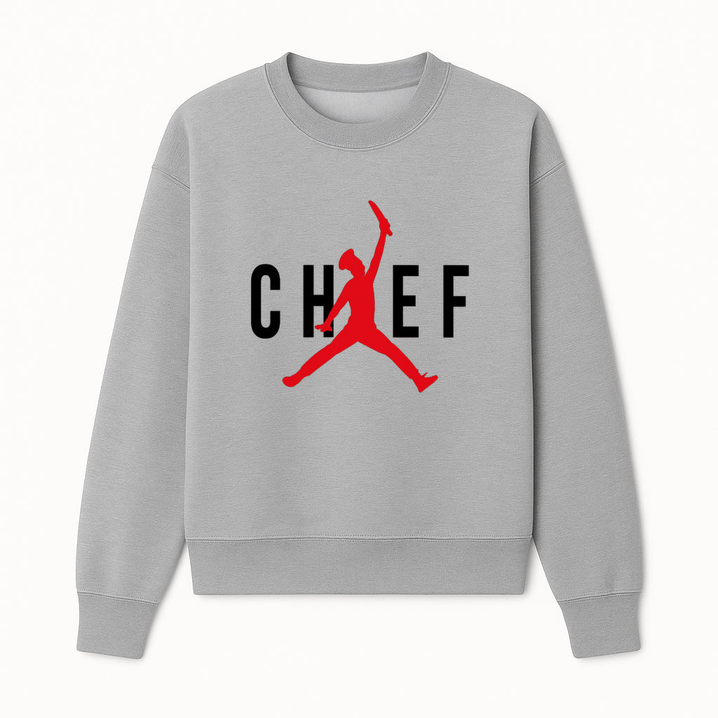 Chef Jordan Style Graphic Tee | Red Silhouette Chef Design | Urban Cooking Fashion | Unique Chef Apparel for Foodies - Sweatshirt 1758386162644.jpg