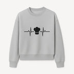 Chef Heartbeat Design Wall Art | Kitchen Decor | Culinary Gift for Chefs | Home Cooking Decor | Black and White Artwork - Sweatshirt 1758386162930.jpg