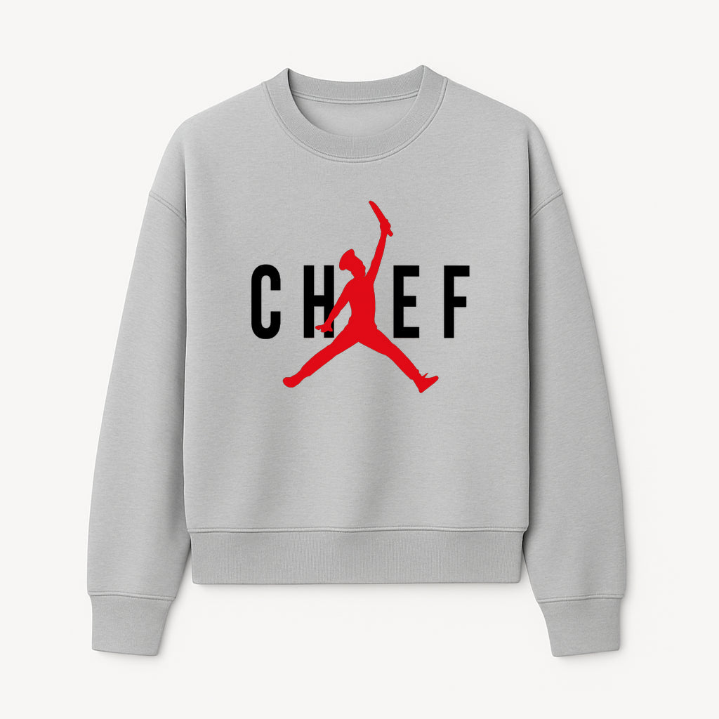 Chef Jordan Style Graphic Tee | Red Silhouette Chef Design | Urban Cooking Fashion | Unique Chef Apparel for Foodies - Sweatshirt 1758386163239.jpg