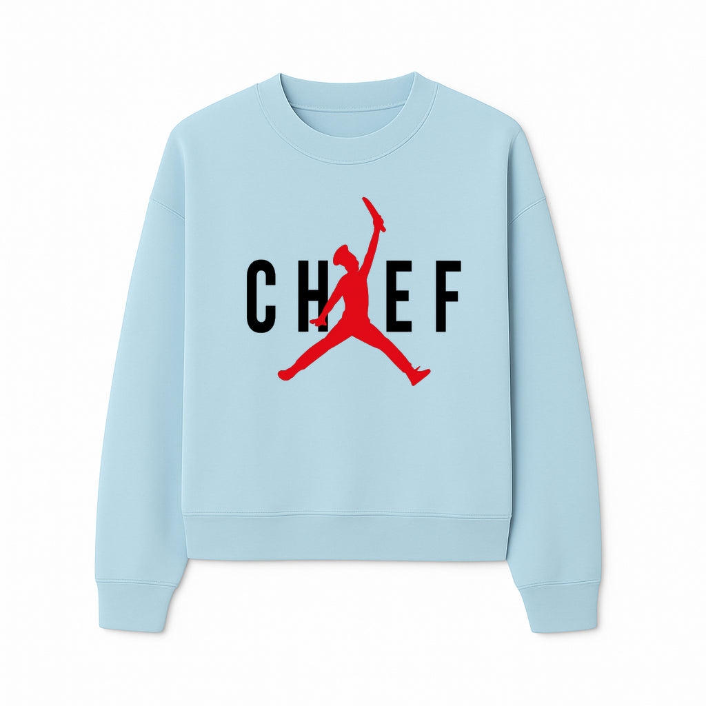 Chef Jordan Style Graphic Tee | Red Silhouette Chef Design | Urban Cooking Fashion | Unique Chef Apparel for Foodies - Sweatshirt 1758386163365.jpg