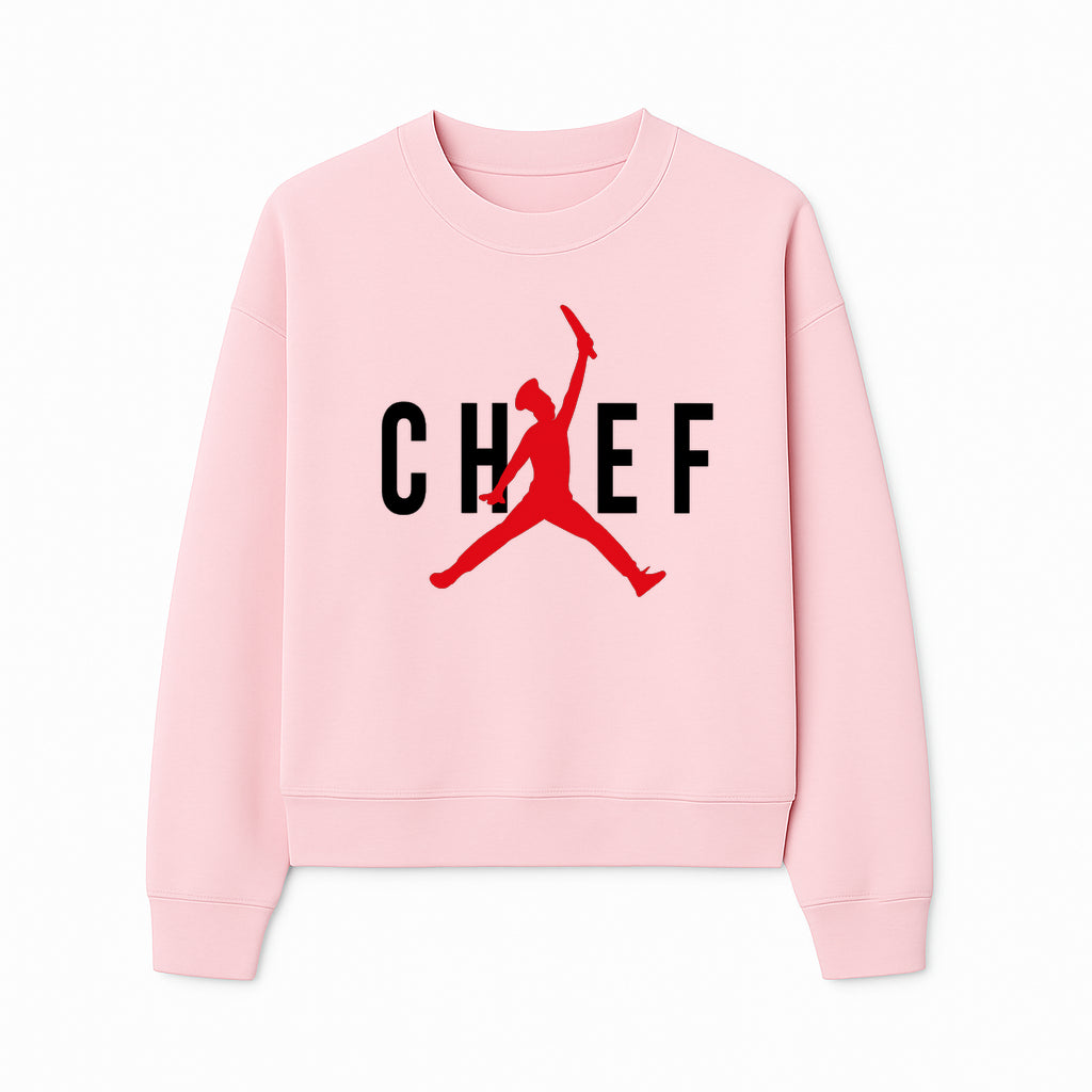 Chef Jordan Style Graphic Tee | Red Silhouette Chef Design | Urban Cooking Fashion | Unique Chef Apparel for Foodies - Sweatshirt 1758386163503.jpg
