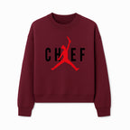 Chef Jordan Style Graphic Tee | Red Silhouette Chef Design | Urban Cooking Fashion | Unique Chef Apparel for Foodies - Sweatshirt 1758386163602.jpg