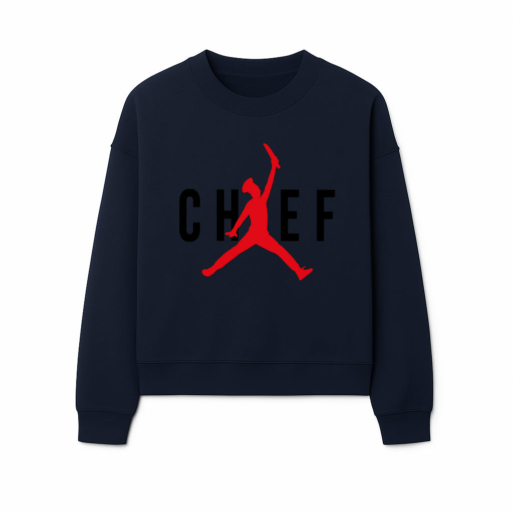 Chef Jordan Style Graphic Tee | Red Silhouette Chef Design | Urban Cooking Fashion | Unique Chef Apparel for Foodies - Sweatshirt 1758386163747.jpg