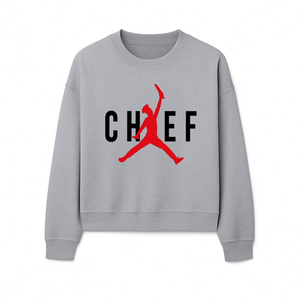Chef Jordan Style Graphic Tee | Red Silhouette Chef Design | Urban Cooking Fashion | Unique Chef Apparel for Foodies - Sweatshirt 1758386164013.jpg