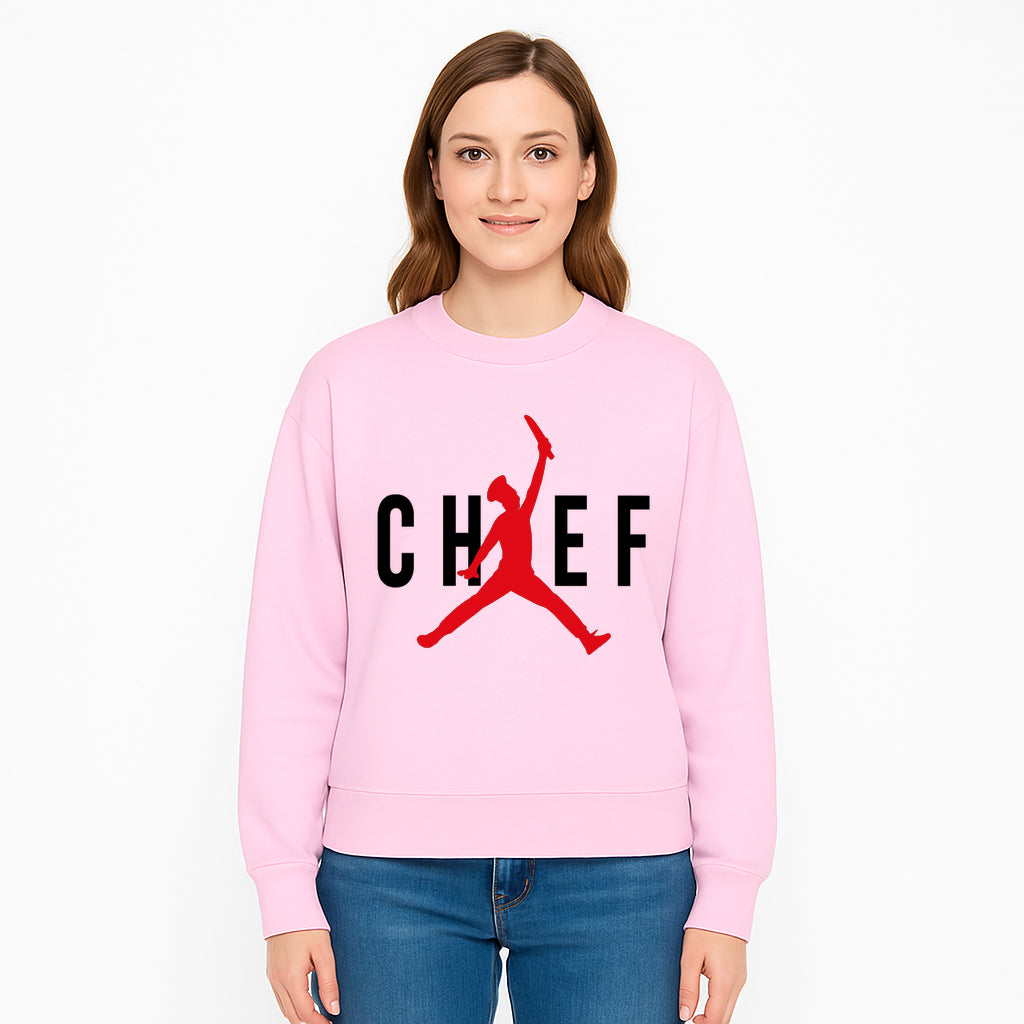 Chef Jordan Style Graphic Tee | Red Silhouette Chef Design | Urban Cooking Fashion | Unique Chef Apparel for Foodies - Sweatshirt 1758386165412.jpg