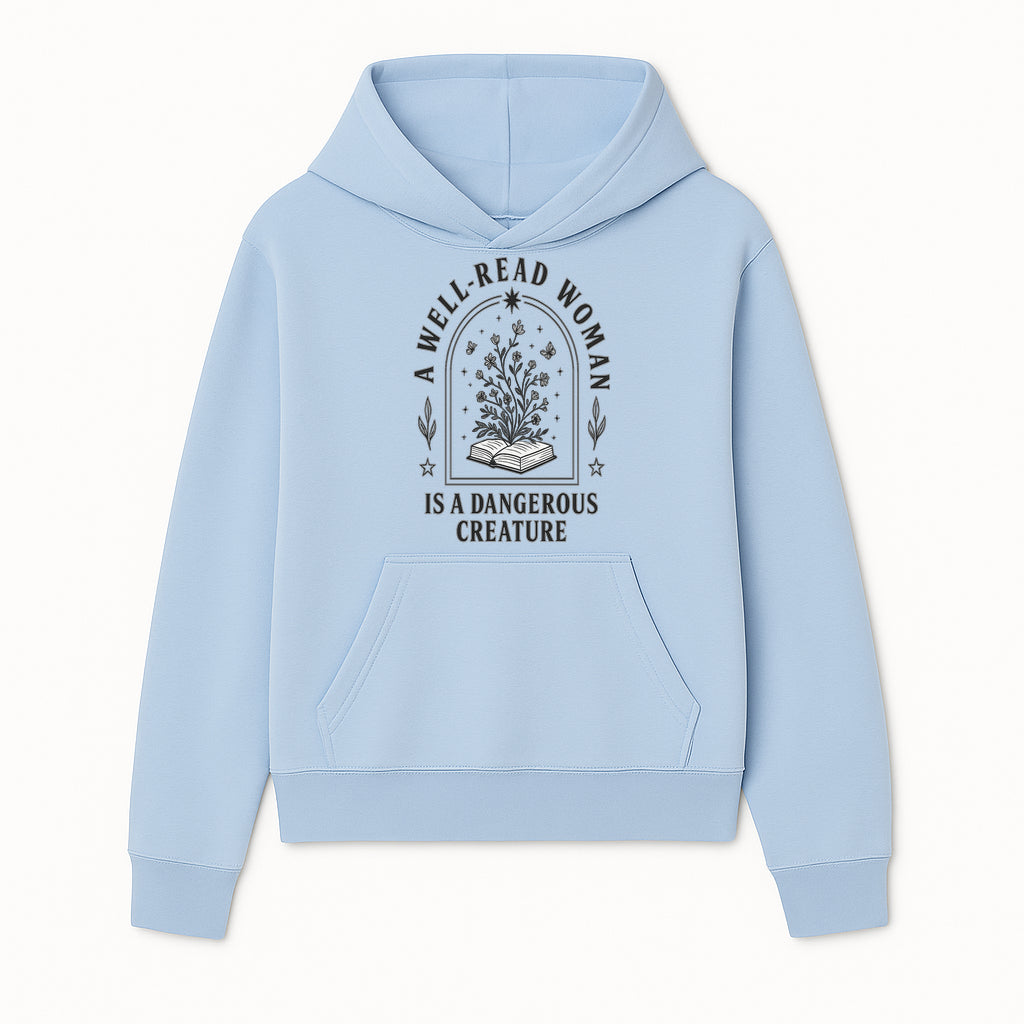 A Well-Read Woman is a Dangerous Creature Art Print - Literary Inspirational Decor for Book Lovers - Hoodie 1758388386821.jpg