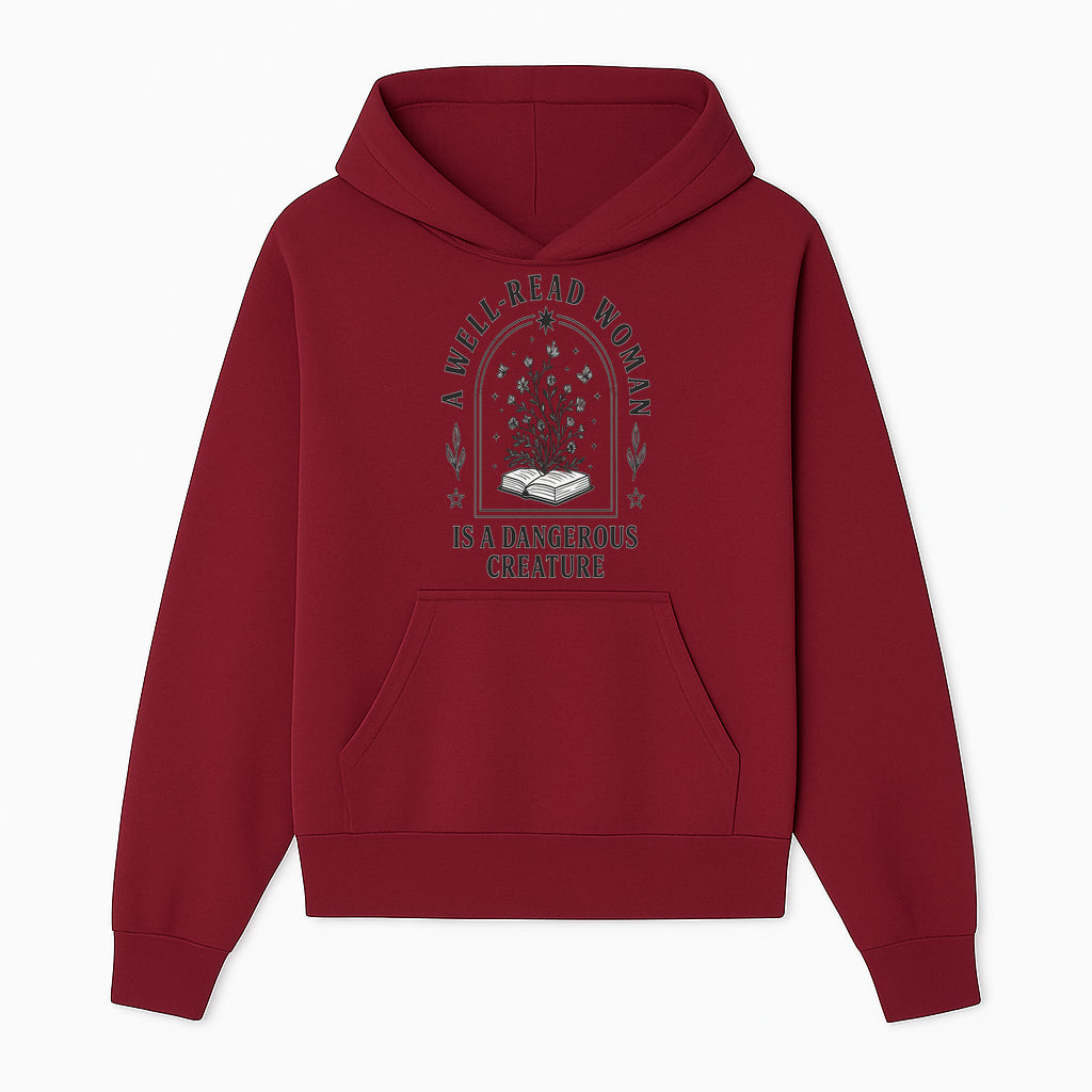A Well-Read Woman is a Dangerous Creature Art Print - Literary Inspirational Decor for Book Lovers - Hoodie 1758388387147.jpg