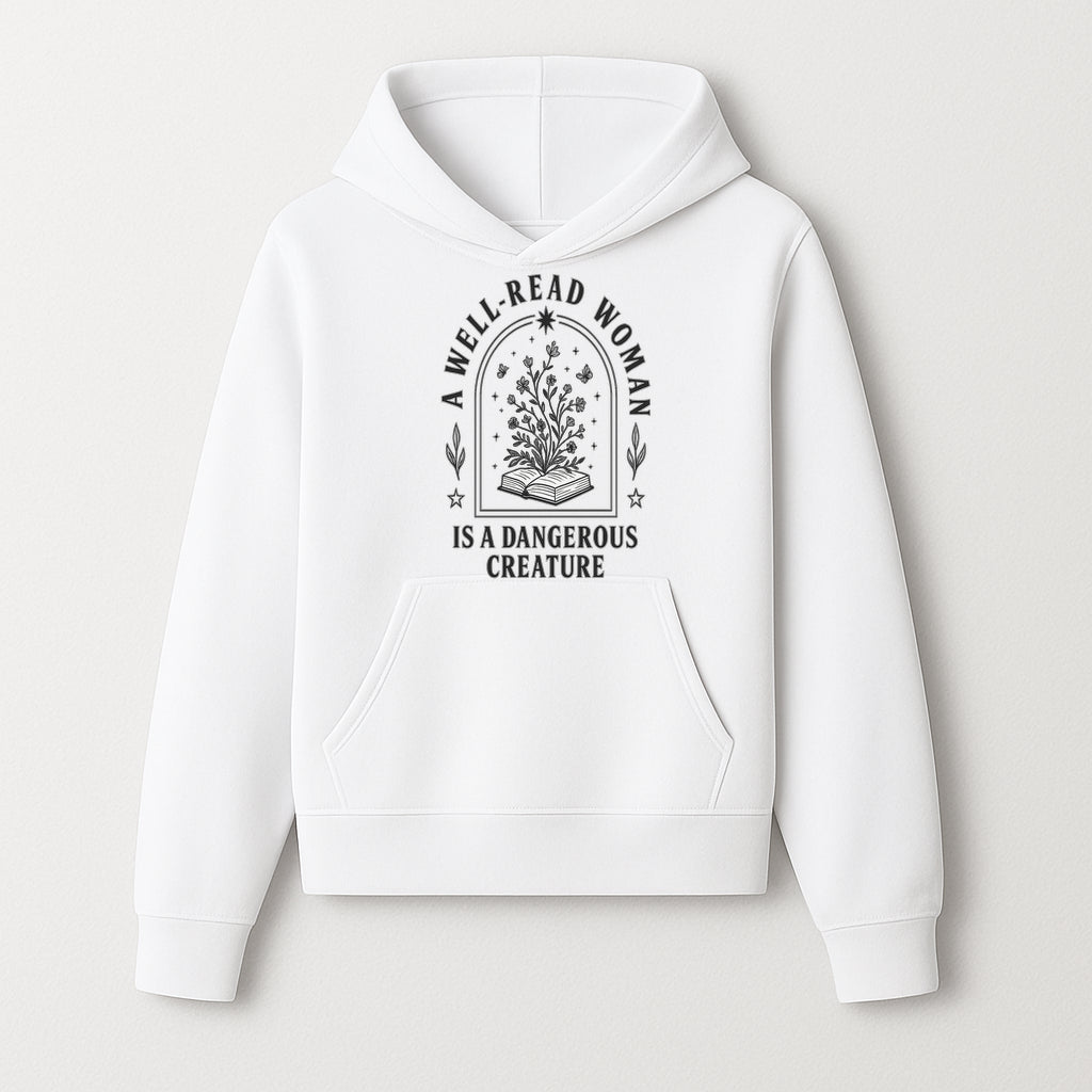 A Well-Read Woman is a Dangerous Creature Art Print - Literary Inspirational Decor for Book Lovers - Hoodie 1758388387776.jpg
