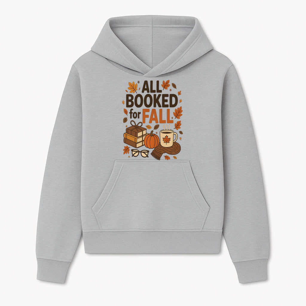 All Booked for Fall Cozy Decor - Autumn Books, Pumpkin, Coffee Mug, Fall Leaves, Warm Scarf, Seasonal Home Decor - Hoodie 1758388388770.jpg