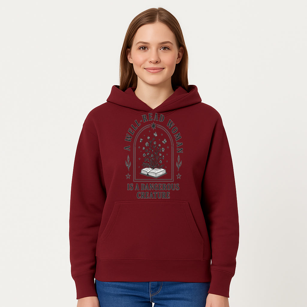 A Well-Read Woman is a Dangerous Creature Art Print - Literary Inspirational Decor for Book Lovers - Hoodie 1758388389086.jpg