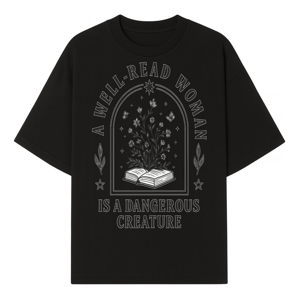 A Well-Read Woman is a Dangerous Creature Art Print - Literary Inspirational Decor for Book Lovers - T-shirt 1758388389349.jpg